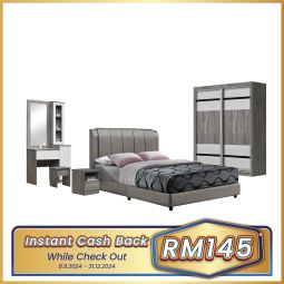 Bedroom Set + 8&quot; Spring Mattress (BRDF7M)