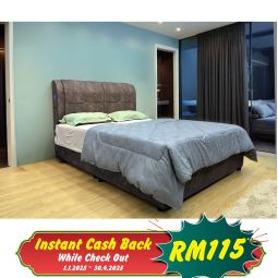 Queen Size Bed with Mattress (QBN73)