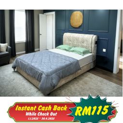 Queen Size Bed with Mattress (QBN74)