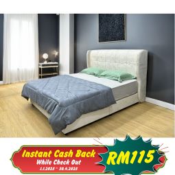 Queen Size Bed with Mattress (QBN75)